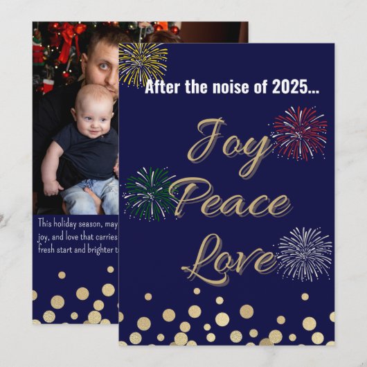 Na het lawaai van 2025 Foto Kerstmis | Feestdagenkaart (Voorkant / Achterkant)