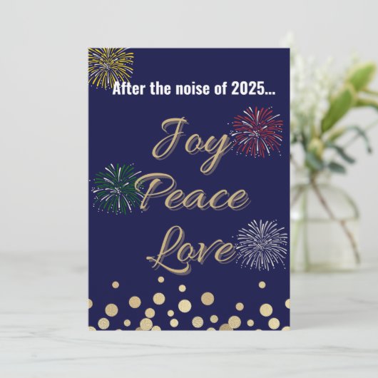 Na het lawaai van 2025 Foto Kerstmis | Feestdagenkaart (Staand voorkant)