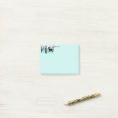 Na-het-nota's geelsteen deer post-it® notes (Op bureau)