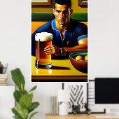 Na het spel - Rugby Art Print (Thuiskantoor)
