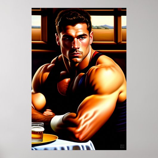 Na het spel - Rugby Art Print (Voorkant)