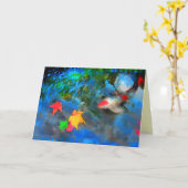 Na het storm, Koi wenskaart Kaart (Gele Bloem)