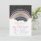 Na het Storm komt de regenboog | BABY SHOWER Kaart (Staand voorkant)