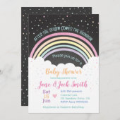 Na het Storm komt de regenboog | BABY SHOWER Kaart (Voorkant / Achterkant)