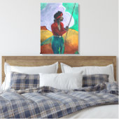 Na het tekenen - De kleine Shepard Canvas Afdruk (Insitu (Slaapkamer))