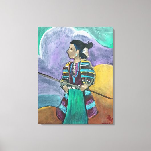 Na het tekenen - De kleine Shepardess Canvas Afdruk (Voorkant)