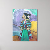 Na het tekenen - De kleine Shepardess Canvas Afdruk (Voorkant)