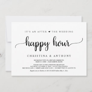 Na het Wedding Happy Hour, Rustieke Elopement Kaart