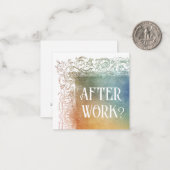 *~* NA HET WERK? AP63 Relatie Platte Nota Kaart Notitiekaartje (Voorkant / Achterkant in situ)