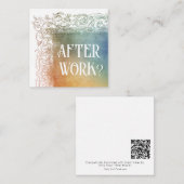 *~* NA HET WERK? AP63 Relatie Platte Nota Kaart Notitiekaartje (Voorkant / Achterkant)