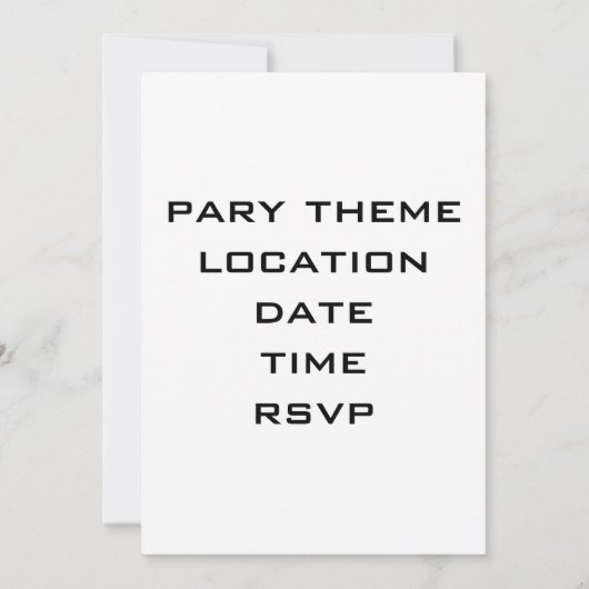 NA INVITATIE VAN DE PARTIJ VAN DE TRIP KAART (Achterkant)