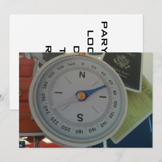 NA INVITATIE VAN DE PARTIJ VAN DE TRIP KAART (Voorkant / Achterkant)