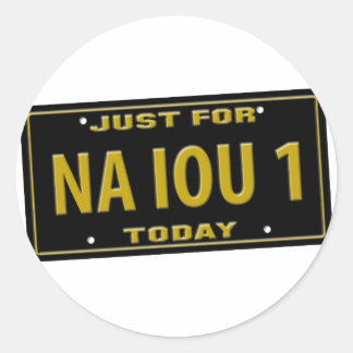 NA IOU 1 RONDE STICKER