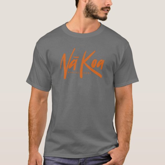 Na Kane Koa Workout Shirt (grijs-Oranje) (Voorkant)