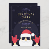 Na Kerstmis Santa Party Kaart (Voorkant / Achterkant)