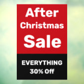 Na kerstverkoop winkelvenster Kneusborden Raamsticker (Vel 3)