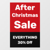 Na kerstverkoop winkelvenster Kneusborden Raamsticker (Vel)