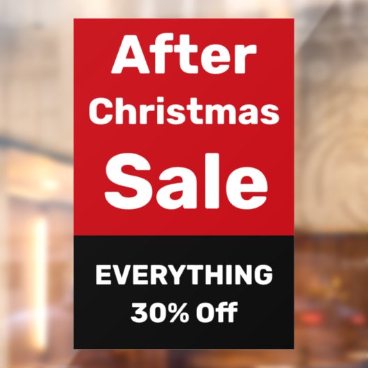 Na kerstverkoop winkelvenster Kneusborden Raamsticker (Vel 2)