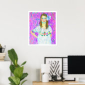 Na Klimt - Portret van Mada Poster (Thuiskantoor)