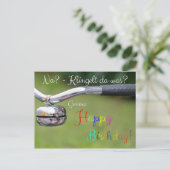 Na? Klingelt da was? Genau: Gefeliciteerd! Briefkaart (Staand voorkant)