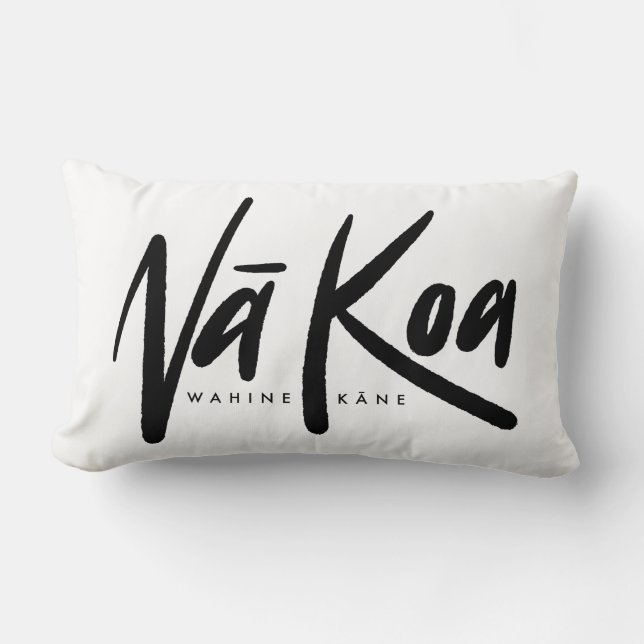 Na Koa Sierkussen (zwart op wit) Kussen (Voorkant)
