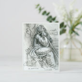 Na Leonardo da Vinci Self Portrait Briefkaart (Staand voorkant)