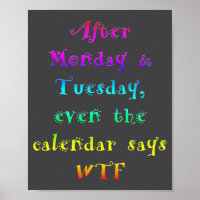 Na Maandag Dinsdag Grappige Kalender Zegt Wtf