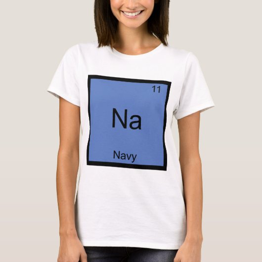 Na - Marine Scheikunde Elementsymbool T-shirt (Voorkant)