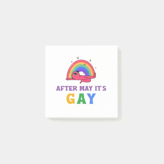Na mei is het Gay Funny LGBT Pride Month Post-it® Notes (Voorkant)