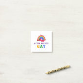 Na mei is het Gay Funny LGBT Pride Month Post-it® Notes (Op bureau)