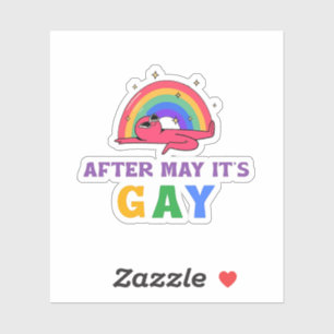 Na mei is het Gay Funny LGBT Pride Month Sticker