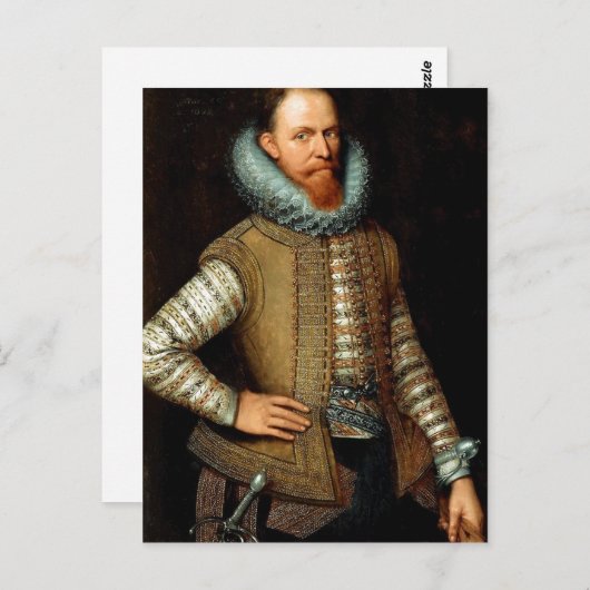 na Michiel Jansz van Mierevelt: Maurice of Na Briefkaart (Voorkant / Achterkant)