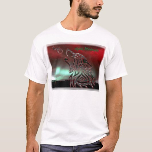 Na Midnight White Blur Border T Shirt (Voorkant)