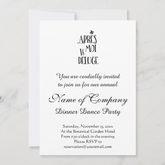 Na mij de overstroming - Franse expressie Kaart (Voorkant)