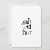 Na mij de overstroming - Franse expressie Kaart (Achterkant)