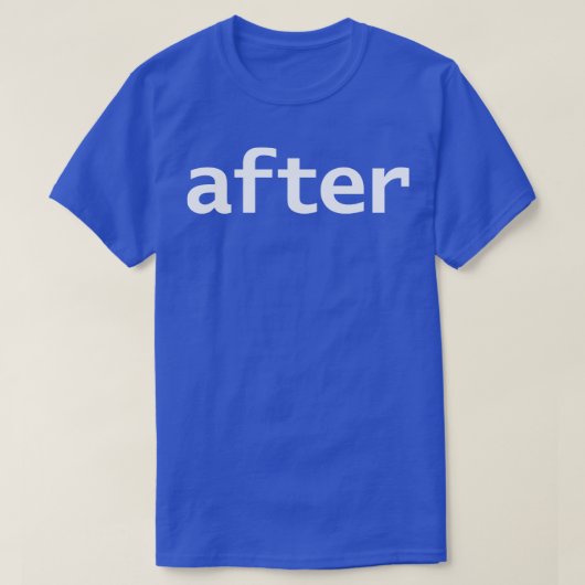Na minimale typografie witte tekst t-shirt (Design voorkant)