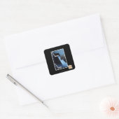 Na na na nooom vierkante sticker (Envelop)