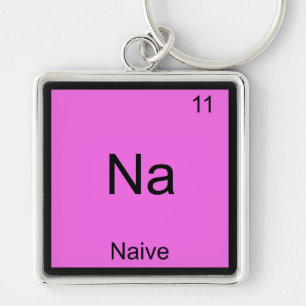 Na - Naïef Grappig Chemie Element Symbool T-Shirt Sleutelhanger