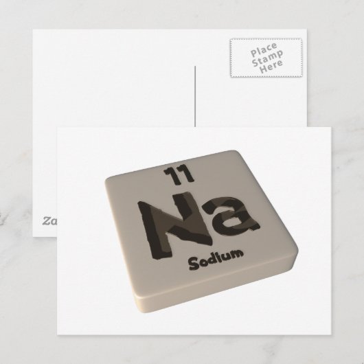 Na natrium briefkaart (Voorkant / Achterkant)