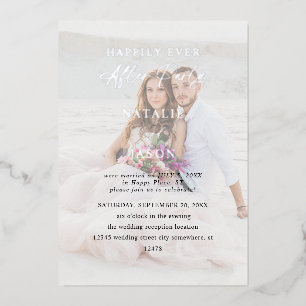 Na ontvangst van partijfoto-bruiloft folie uitnodiging