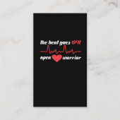 Na open hartoperatie Bypass Recovery Visitekaartje (Voorkant)