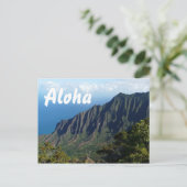 Na Pali Coast, Hawaii Aloha tekstbriefkaart Briefkaart (Staand voorkant)