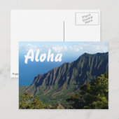 Na Pali Coast, Hawaii Aloha tekstbriefkaart Briefkaart (Voorkant / Achterkant)