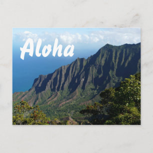 Na Pali Coast, Hawaii Aloha tekstbriefkaart Briefkaart