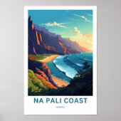 Na Pali Coast Hawaii Reisposter Poster (Voorkant)