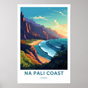 Na Pali Coast Hawaii Reisposter Poster