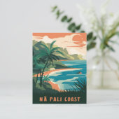 Na Pali Coast Kauai, Hawaï Briefkaart (Staand voorkant)