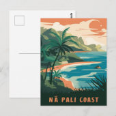 Na Pali Coast Kauai, Hawaï Briefkaart (Voorkant / Achterkant)