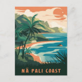 Na Pali Coast Kauai, Hawaï Briefkaart (Voorkant)