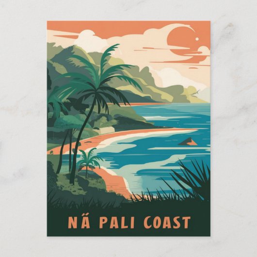Na Pali Coast Kauai, Hawaï Briefkaart (Voorkant)